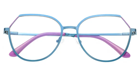 PF3034 Blue-Purple-Pink eyeglass frame