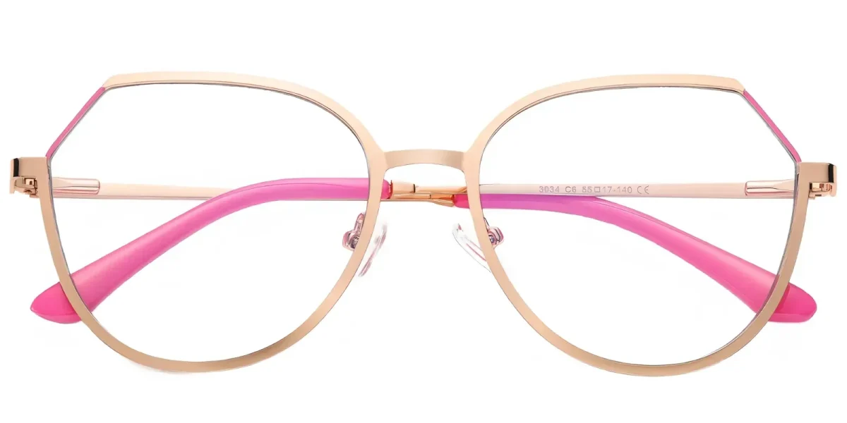 PF3034 Gold-Pink Glasses 0