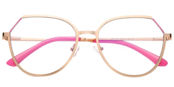 PF3034 Gold-Pink eyeglass frame