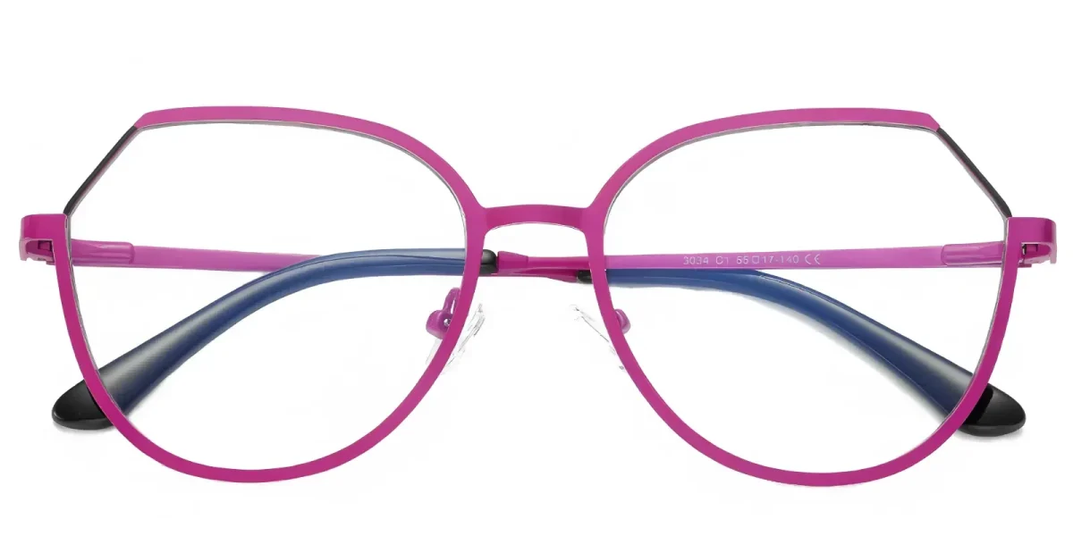 PF3034 Rose Red-Black Glasses 0