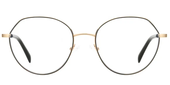 PF3050 Gold-Black eyeglass frame