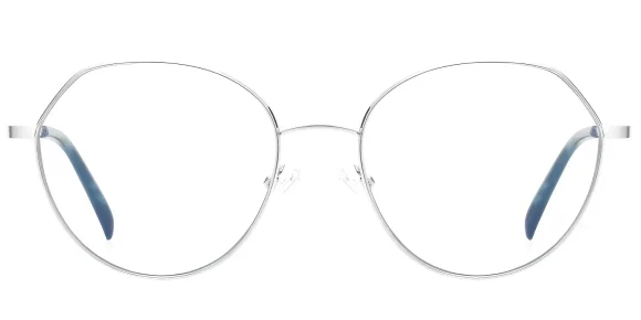 PF3050 Silver eyeglass frame