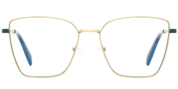 PF3051 Gold-Green eyeglass frame