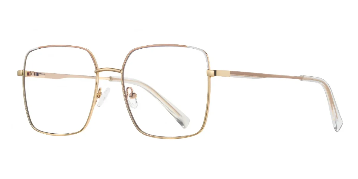 PF3059 Gold-Coffee-White Glasses 1