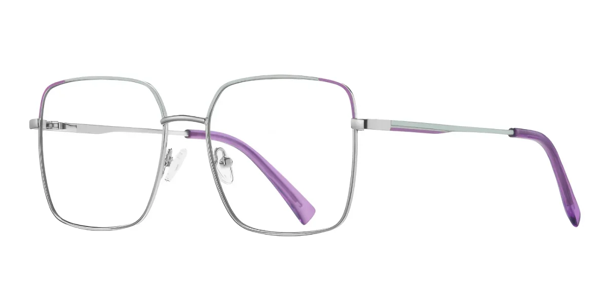 PF3059 Silver-Green-Purple Glasses 1