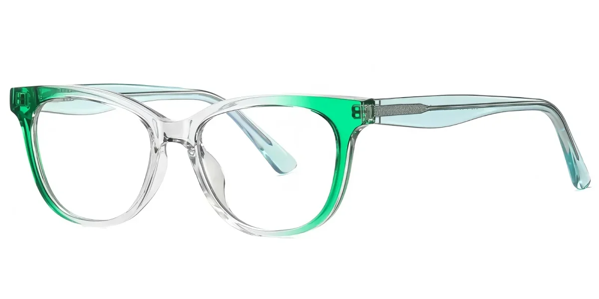 Raytina Transparent-Green Glasses 1