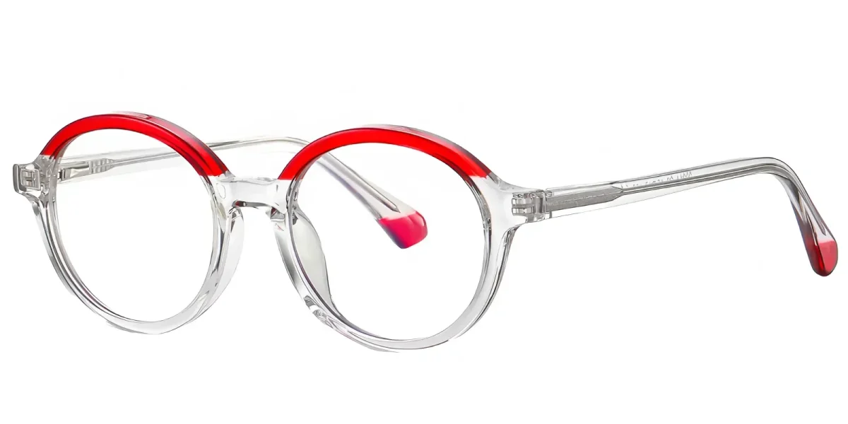 Jamie Transparent-Red Glasses 1