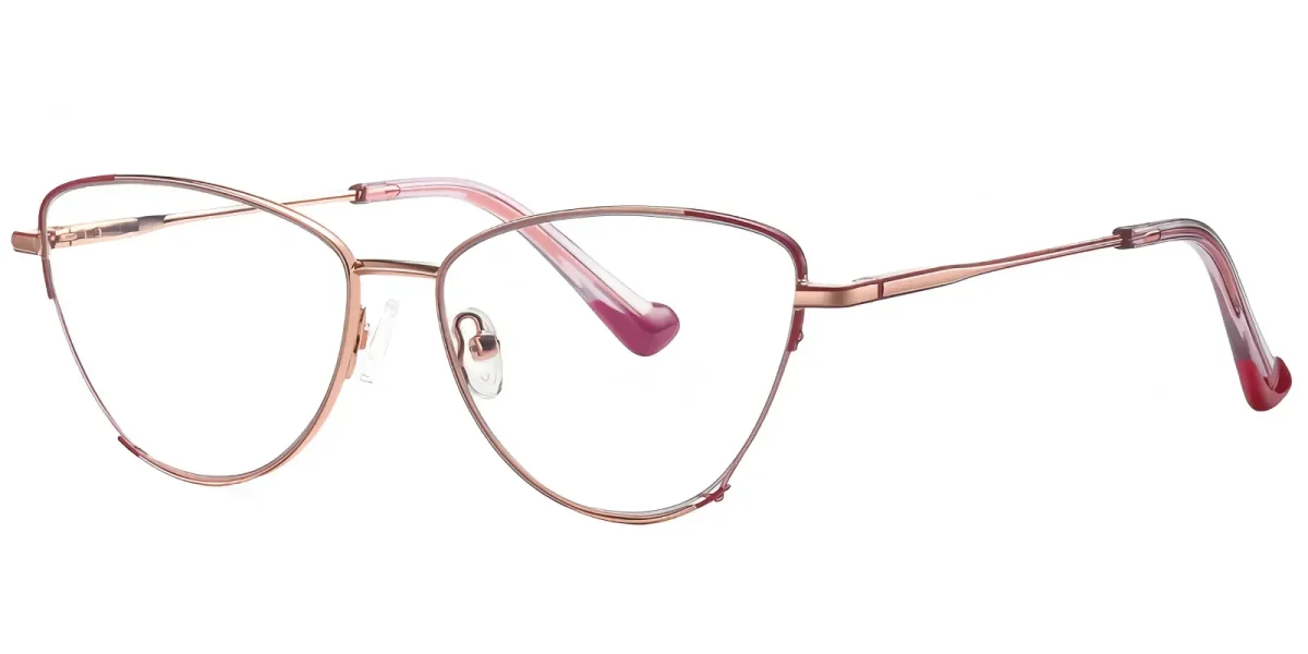 PF3030 Rose Gold-Red Glasses 1