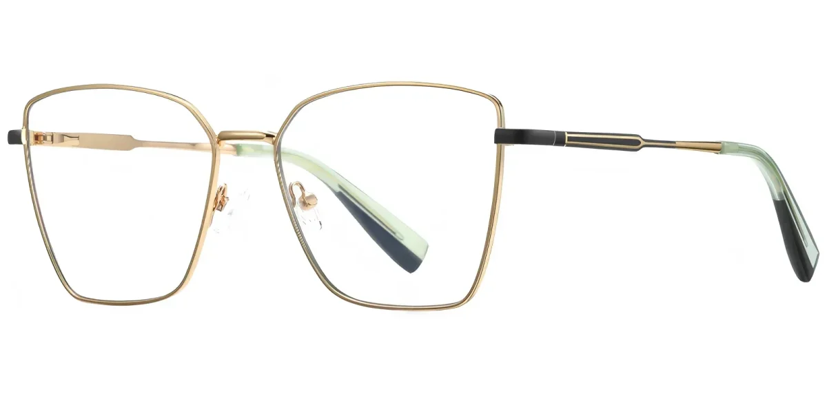 PF3051 Gold-B-Green Glasses 1