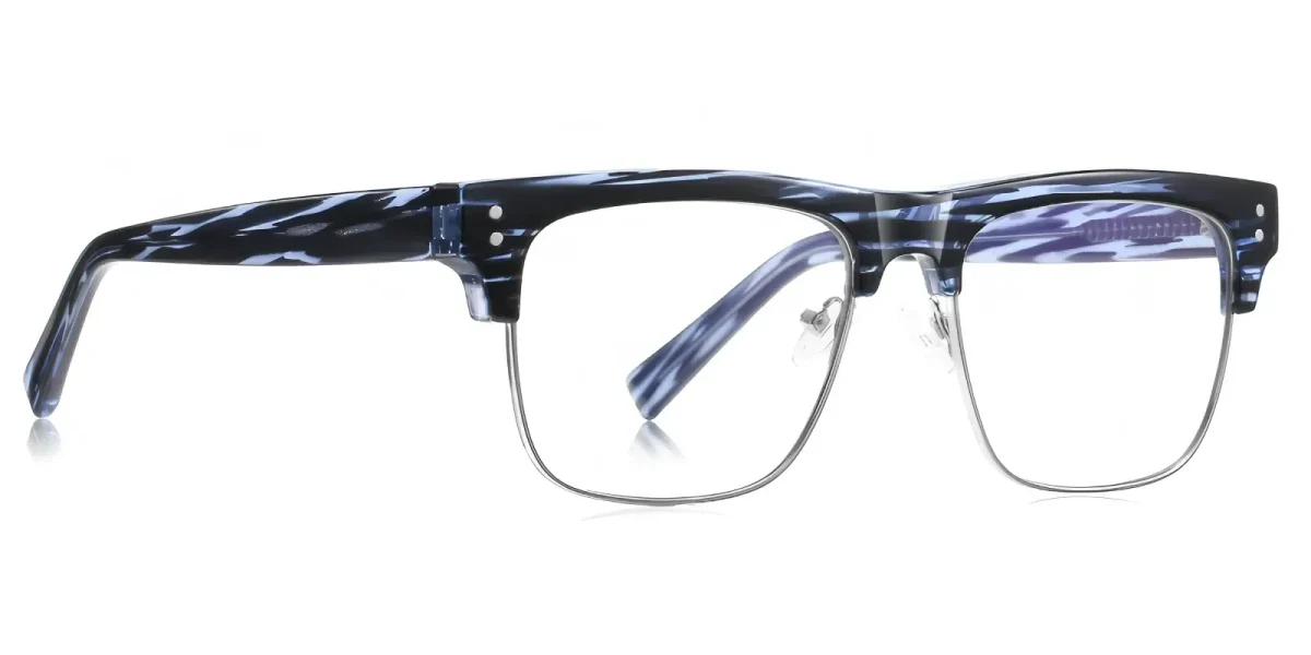 PF2203 Blue Floral-Silver Glasses 2