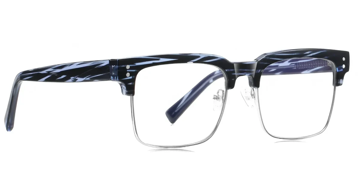PF2205 Blue Floral-Silver Glasses 2