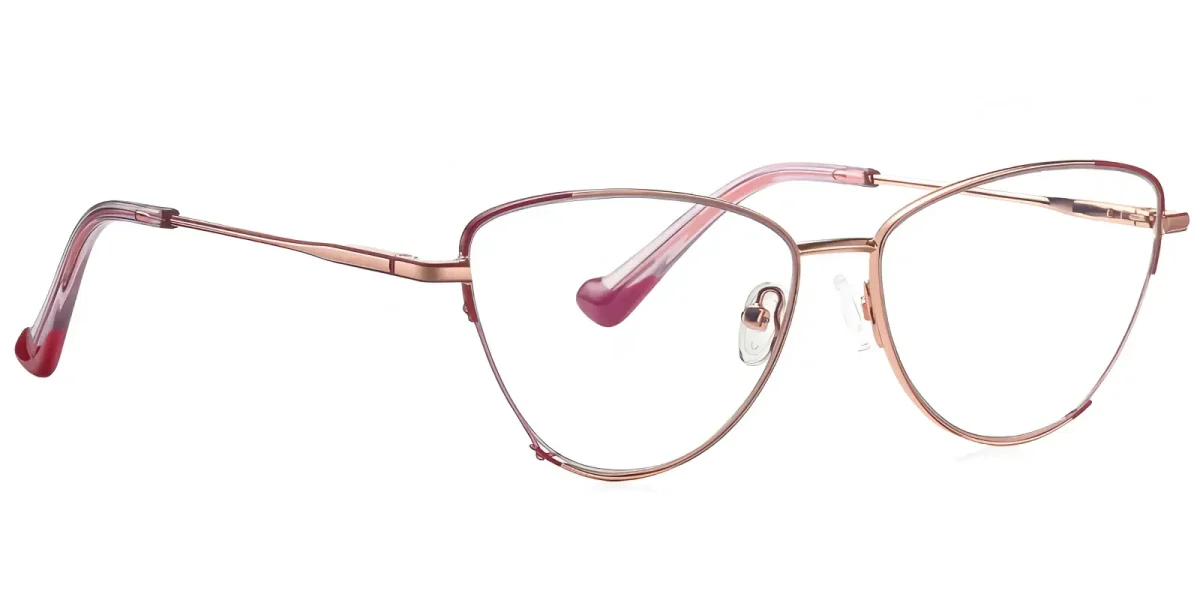 PF3030 Rose Gold-Red Glasses 2