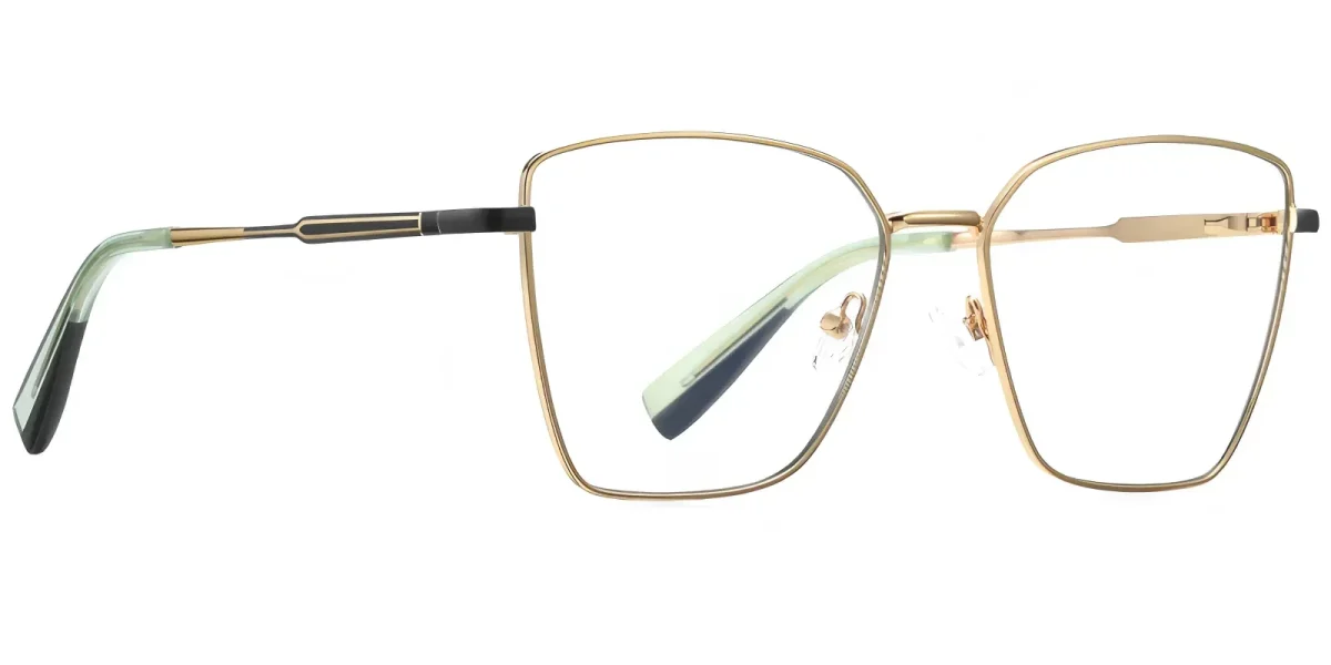 PF3051 Gold-B-Green Glasses 2