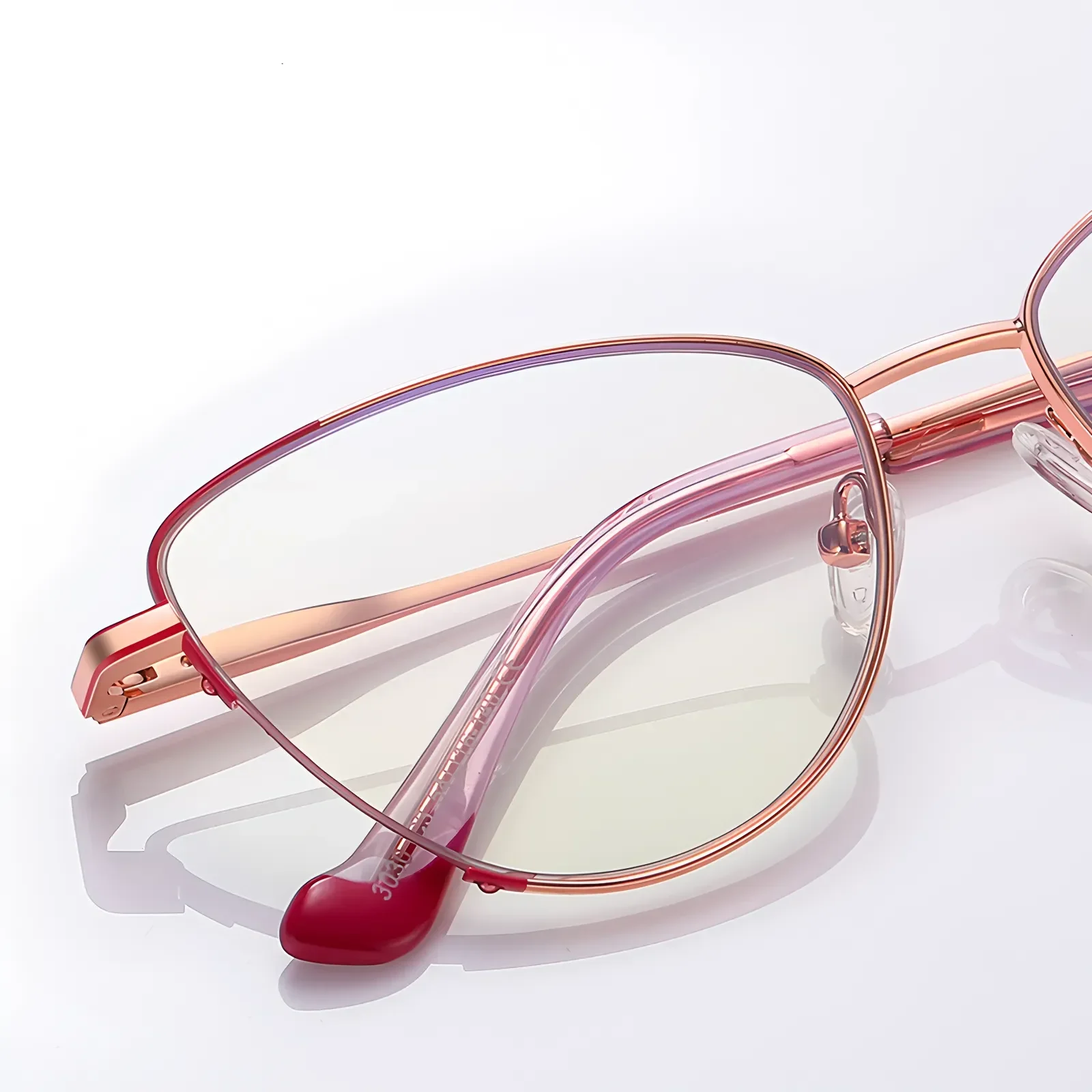 PF3030 Rose Gold-Red Glasses 7