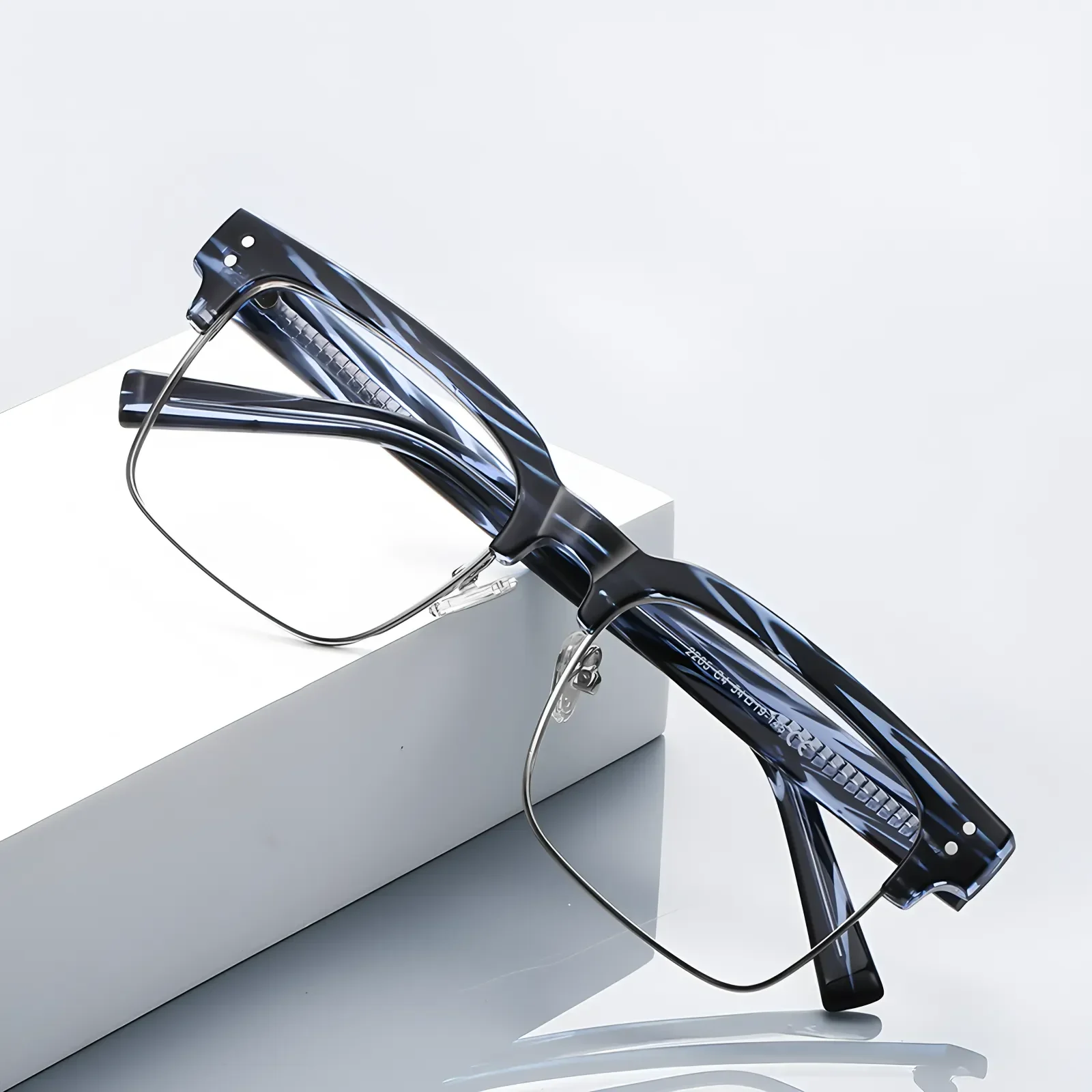 PF2205 Blue Floral-Silver Glasses 7