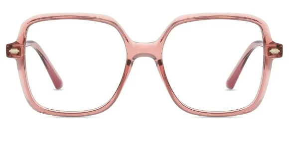 Libby Clear, Pink eyeglass frame