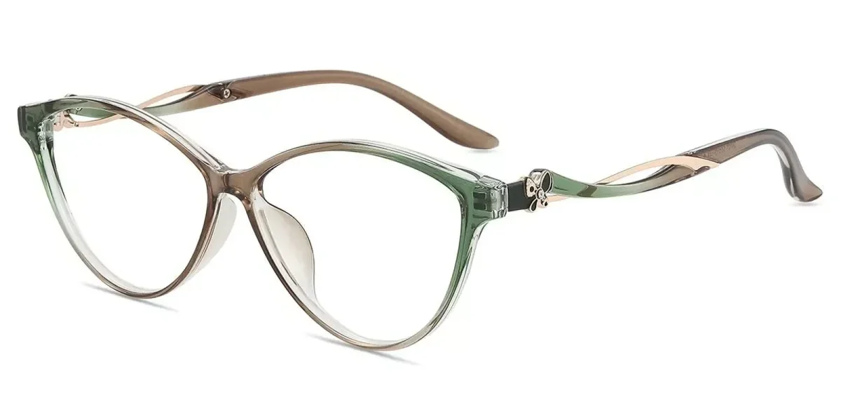 XY8033 Brown, Green Glasses 1