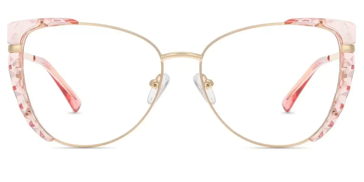 XY8024  Gold, Pink, Clear Glasses 2