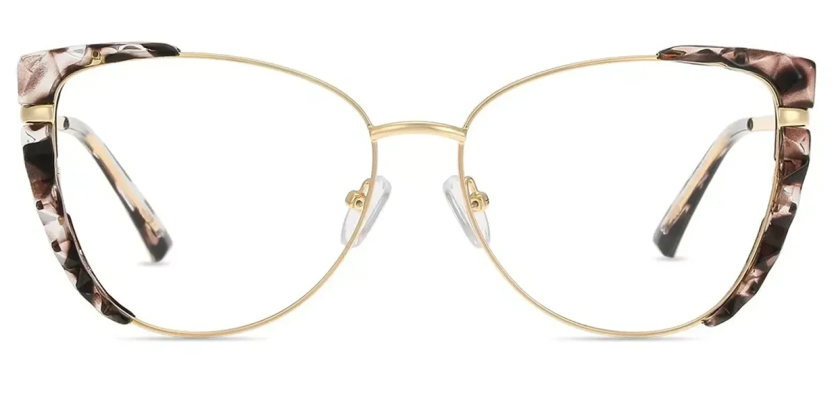 XY8024  Gold, Pattern Glasses 2