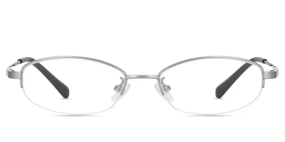 XY8032  Silver eyeglass frame