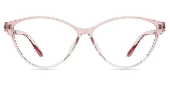 XY8033 Pink, Clear eyeglass frame