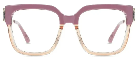 XY8034 Purple, Brown, Clear eyeglass frame