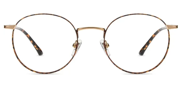 XY8053 Gold, Tortoise eyeglass frame