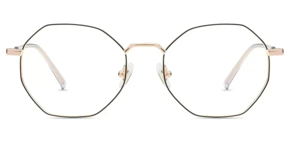 XY8054 Black, Gold eyeglass frame