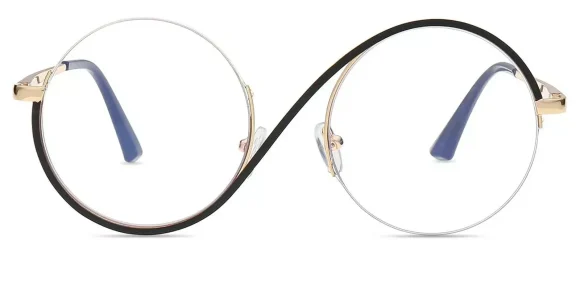 XY8023 Black, Gold eyeglass frame