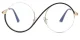 XY8023 Black, Gold Glasses 1